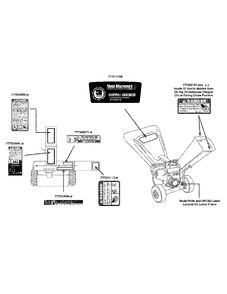 Label Map 24a-464m700 Diagram and Parts List for CS464M (24A-464M700)(2014) Yard Machines Chipper Shredder